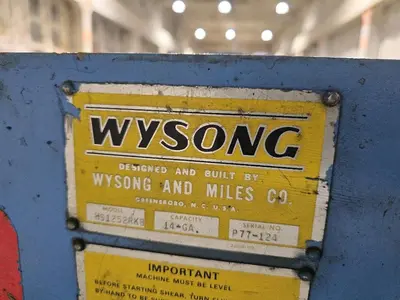 55" x 14 Gauge Wysong Shear