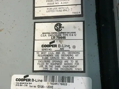 Used COOPER 1212612CHC Electrical Boxes Ohio US | HGR 24 #1286726