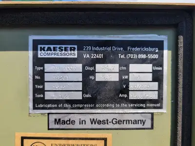 Used 1989 KAESER AB 700T Air Compressors (Misc) British Columbia CA | Lenmark #270967