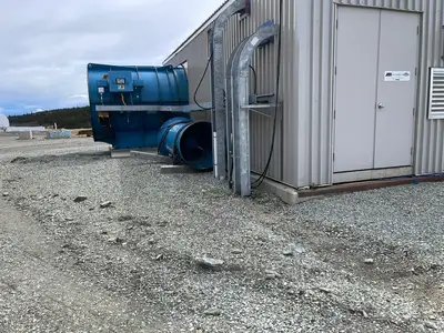 320,000 CFM Underground Mine Fan System w/ WEG 800 hp Motor