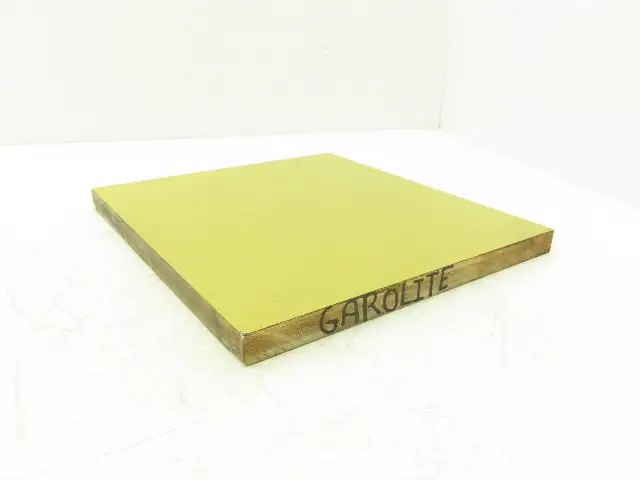 Garolite Plastic Sheet Epoxyglass Laminate 3/4" Thick 12" W 10-3/4" L Yellow