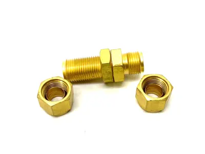 New | in-Stock Swagelok Brass Bulkhead Compression Tube Fitting 3/8" Tube OD Valves/Fittings Michigan US | Maverick Industrial Sales #1423225