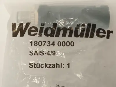 1807340000 | Weidmuller  Field Attachable Connector 4-Pin M12 SAIS-4/9 - New