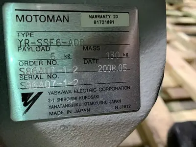 Used 2008 YASKAWA MOTOMAN YASKAWA SSF2000 Robots Michigan US | RAB Industries, Inc. #183927