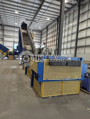 USED 2022 AMERICAN PULVERIZER PRE-SHREDDER/CONVEYOR SYSTEM