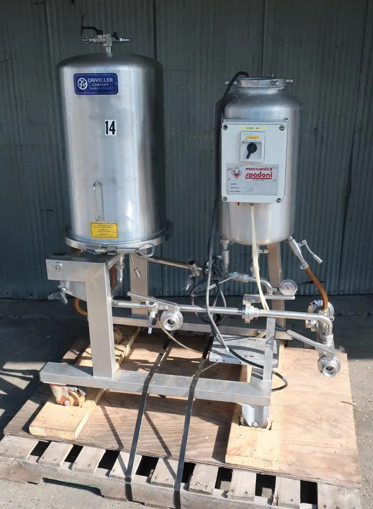 SPC8295  Filters 2 sq. meter Spadoni Meccanica horizontal plate filter up to 2.2 gpm capacity, Stainless Steel