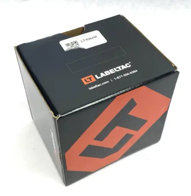 USED LABELTAC PRO MODEL HIGH PERF. 10 YEAR VINYL LABEL, ORANGE 4" X 150'/ROLL