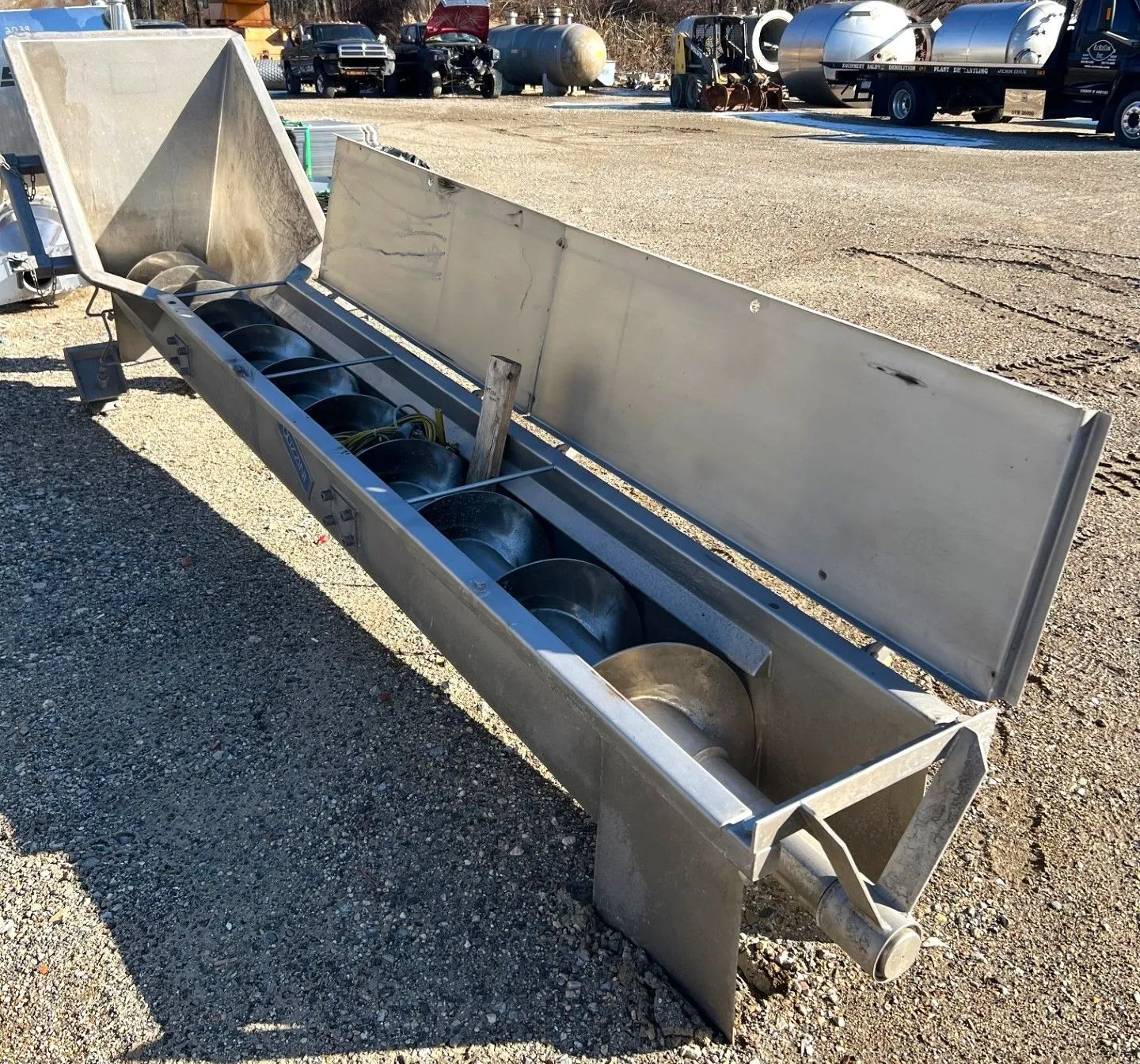 USED COZZINI Inclined Stainless Steel Screw Conveyor