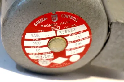 NEW GENERAL CONTROLS K3B652 MAGNETIC VALVE TYPE K3A