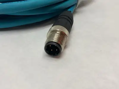 USED LUMBERG AUTOMATION ETHERNET CABLE M12 4-PIN MALE TO MALE 900004064