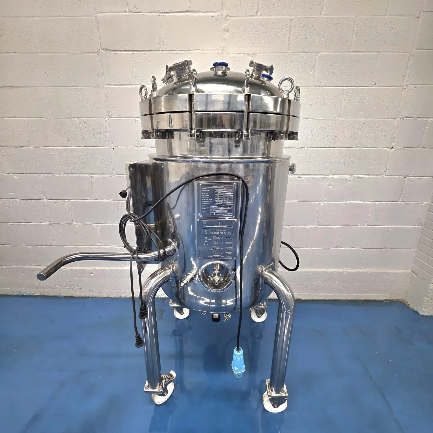 Vessel 316 S/S Jacketed Pressurized MixerTank 100 Liter 2017 Year  # 0000