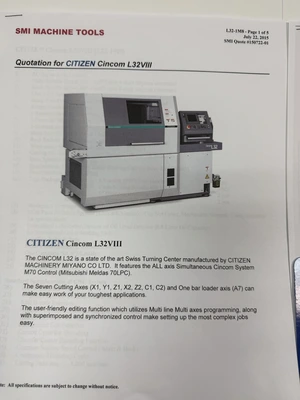 USED 2015 CITIZEN L32-1M8