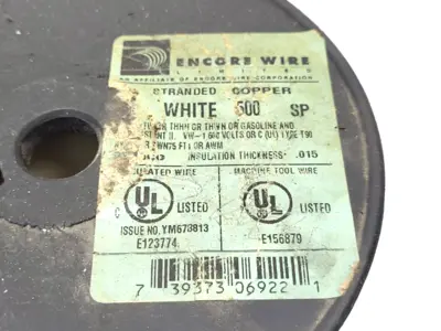 Used Encore Wire 500 SP White, E156879 Misc Electrical & Power Parts Michigan US | Maverick Industrial Sales #1398101
