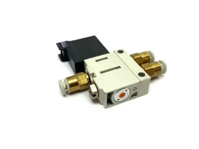 USED SMC SINGLE SOLENOID VALVE, 0-0.7MPA, M5 PORTS, 24VDC