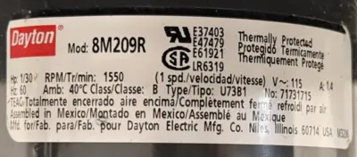 NEW DAYTON 8M209R
