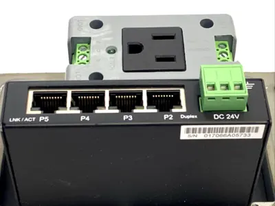 USED GRACE TECHNOLOGIES GFCI DUPLEX INSIDE-OUTLET; 15 AMP CIRCUIT BREAKER