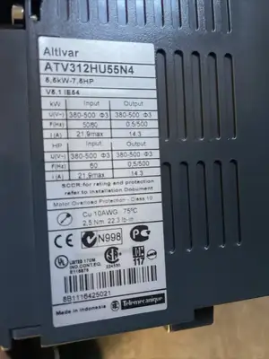 ATV312HU55N4 Variator Speed 5,5 Kw 7,5HP 232W 380-500V 3 Phase @2A