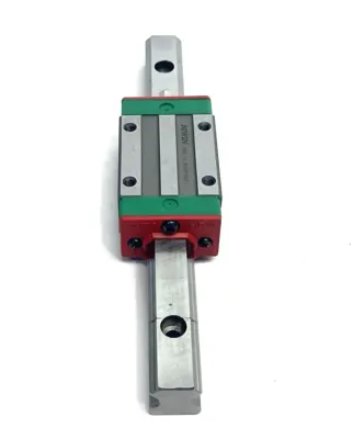 USED HIWIN LINEAR GUIDEWAY BLOCK AND RAIL, 1-BLOCK, 160MM RAIL