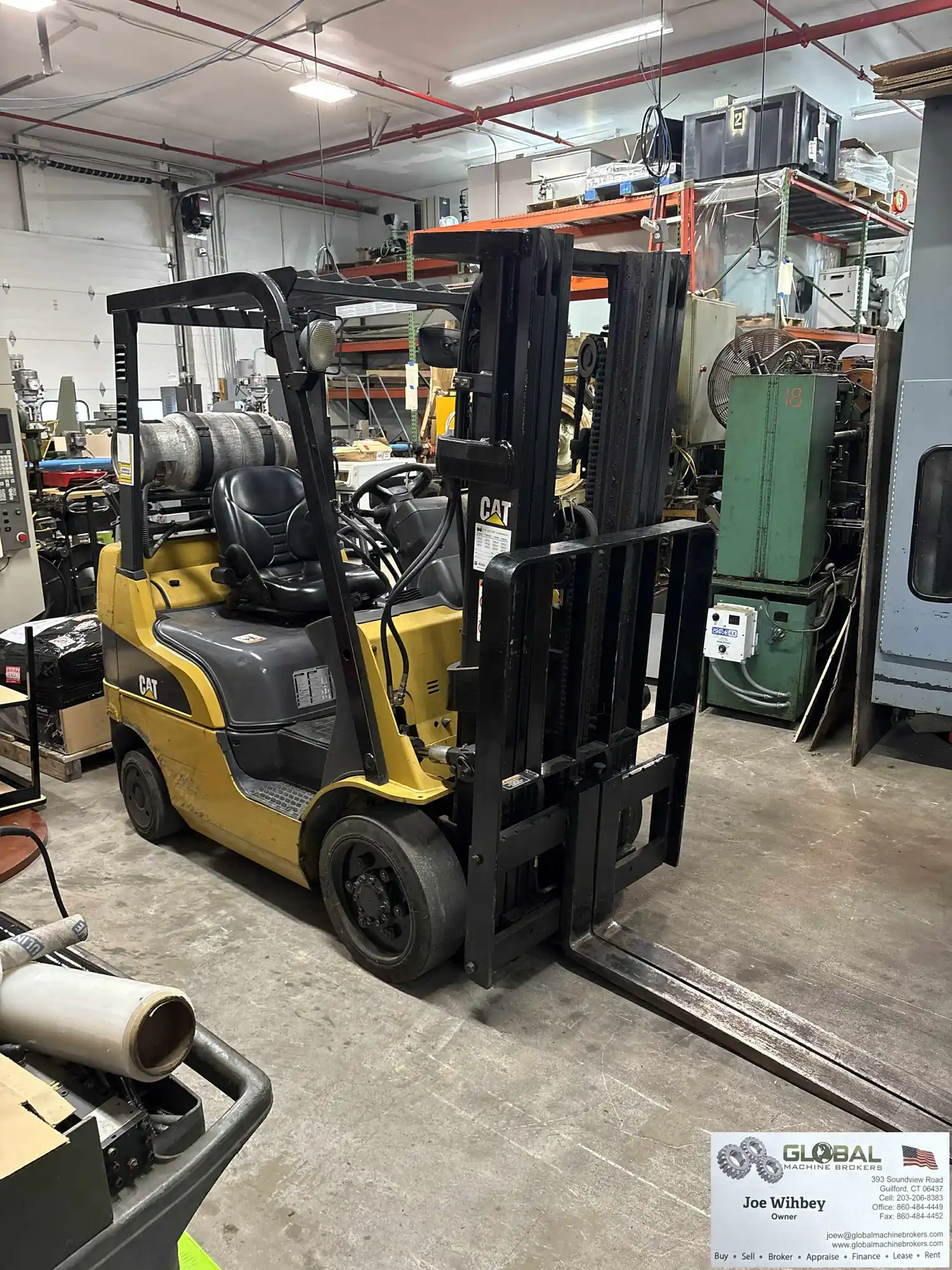 2005 CAT C4000 Cushion Tire Forklift Truck 4000LBS 187" Max Lift