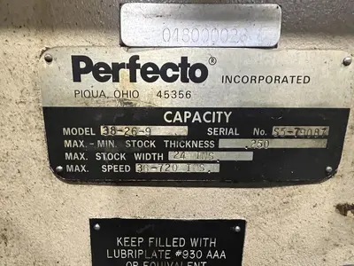 13000 LB X 24" X .187" PERFECTO / DALLAS SERVO FEEDLINE