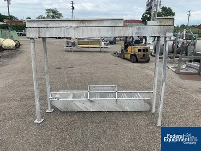 USED APV 10" x 90" APV Discharge Screw Conveyor, S/S, 20 HP