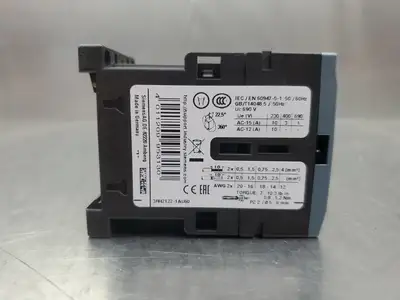 SIEMENS 3RH2122-1AU60 SIRIUS CONTACTOR, 10A, 240VAC. 4C-48