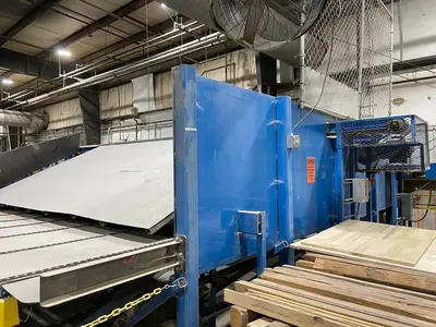 COMBINATION POWER BELT CONVEYORS & CHAIN-DECKS MATERIAL-HANDLING SYSTEM