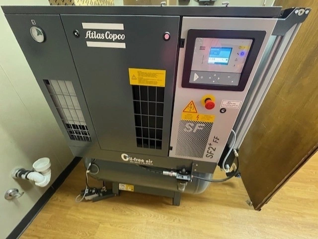 Used 2021 ATLAS COPCO SF2FF Rotary Screw & Sliding Vane Air Compressors Texas US | Elite Machine #884410