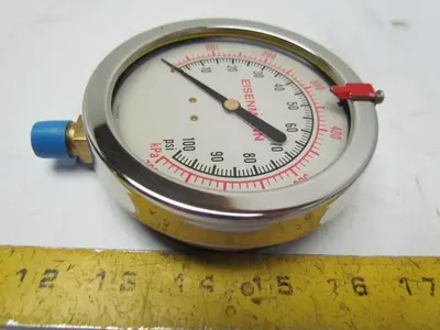 Span Eisenmann LSF-310-100 KPA-SFB-G 4" Diameter 1/4"npt Bottom Mount 0-100 PSI