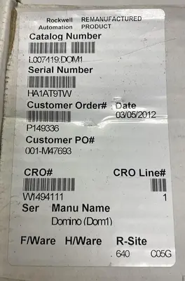 Used DOMINO L007419 I/O Boards & Replacement Parts Ohio US | Surplus Asset Holdings #1241648