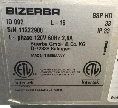 167-0006 Bizerba GSPHD Automatic Deli Slicer with Sharpener 2015-2016