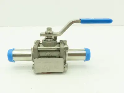 PBM SPH-C5B-A-A035 Stainless 316 Sanitary 3Pc Ball Valve 1/2" Butt Weld 900PSI