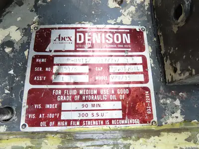 Denison T1C 014 21R Hydraulic Power Unit 30 Gallon 20GPM 15Hp 230/460V 3Ph