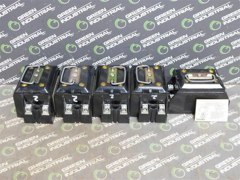 Lot of 5 Thomas&Betts C60-2-TB Dead Front Fuse Holders 60A 240VAC 125VDC 2P Used