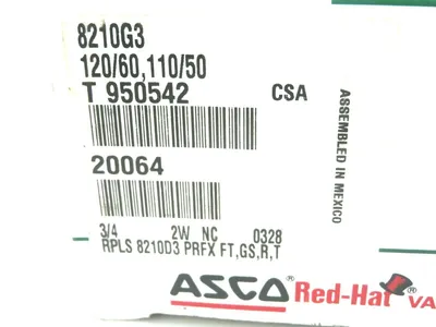 NEW ASCO 8210G3 SOLENOID VALVE 120/60,110/50
