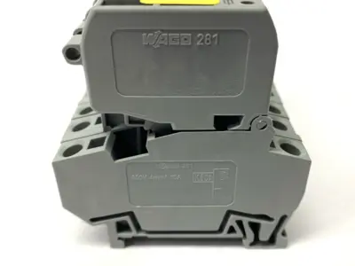 USED WAGO FUSE TERMINAL BLOCK 2-CONDUCTOR W/ FUSE HOLDER LOT OF 7