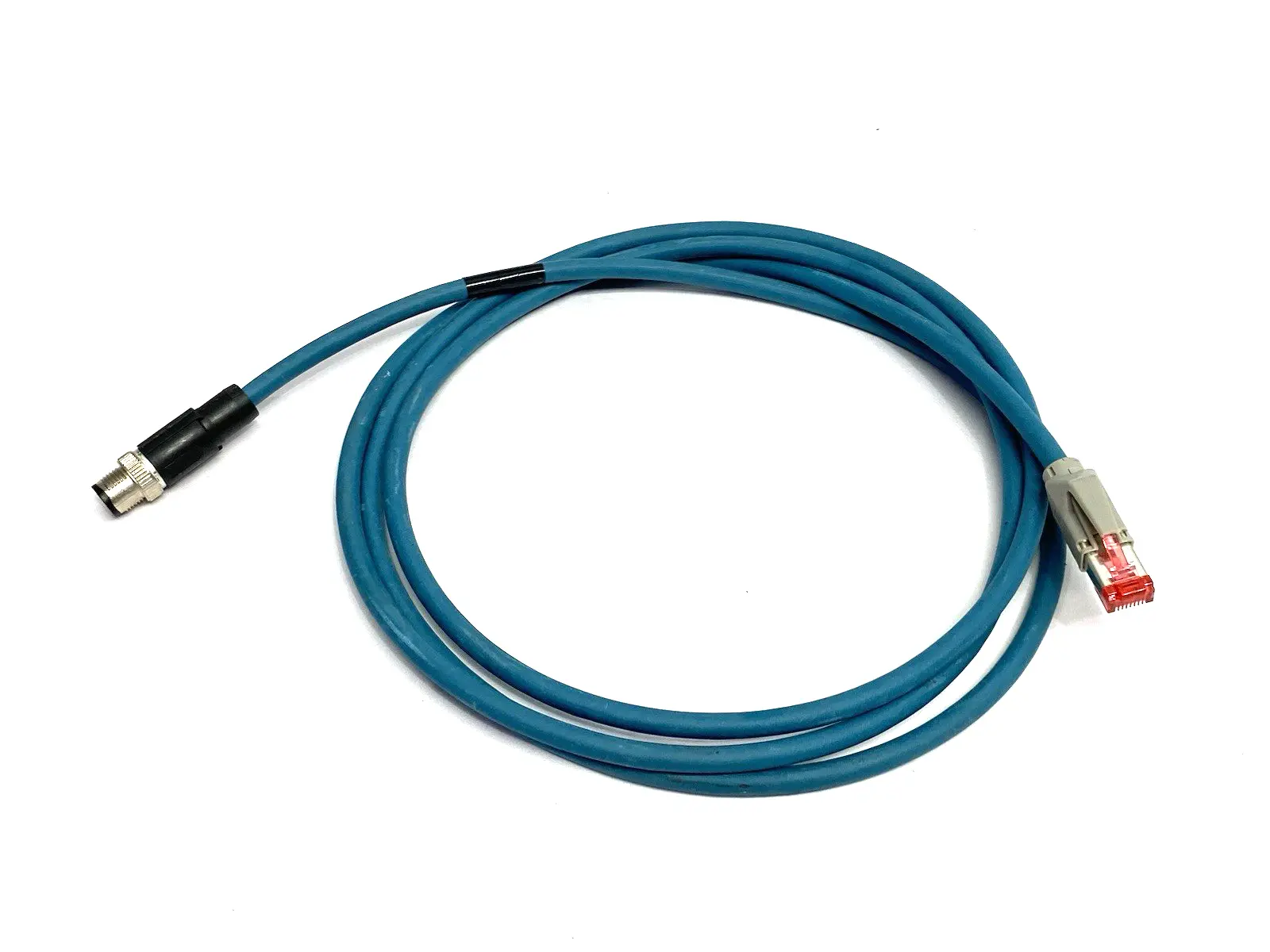 Used KEYENCE Ethernet Cable M12 4-Pin to RJ45, NFPA79-Compatible Straight 2m Cable & Wire Michigan US | Maverick Industrial Sales #1397883