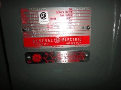 GE 300 hp, 1200 rpm motor