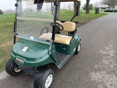(1) 2015 E-Z-Go golf cart with a Kawasaki gas engine, includes club and ball washer, does not includ...