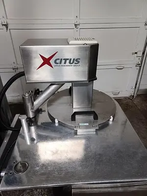 Citus jacketed mixing kettle and Alum-a-lift lifting cart