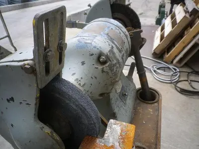 USED STANLEY 1.0 HP 3PH 8INCH STONE 9 INCH WIREBRUSH