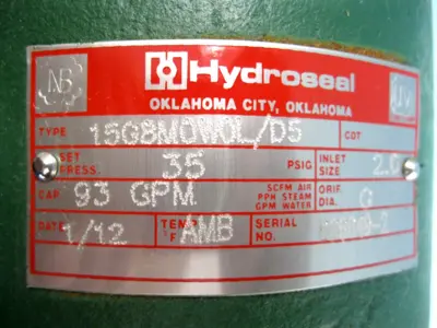 NEW Hydroseal 15G8M0W0L/D5