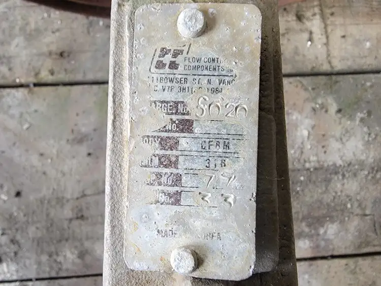 Used FLOW CONTROL COMPONENTS LTD. S020 Valves/Fittings British Columbia CA | Lenmark #258590