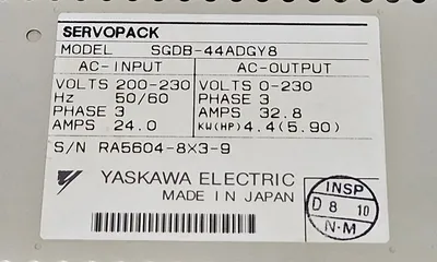 YASKAWA SGDB-44ADGY8 Servo Drives | Great American Equipment Company (5)