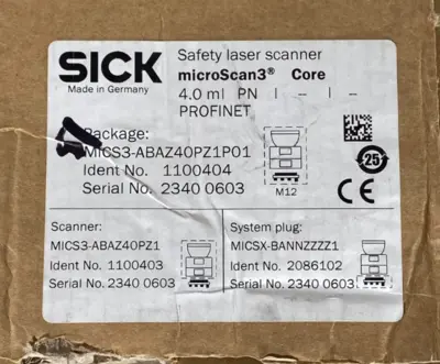 Used SICK MICS3ABAZ40PZ1 Safety Products (Other) California US | Heavy Wall Consulting #1310650