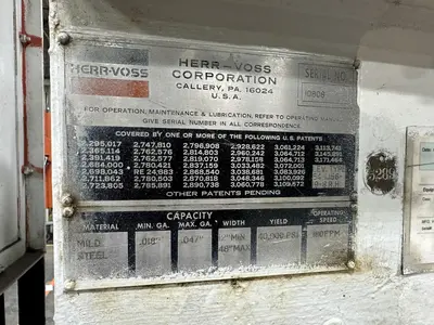 48" X 14 GA ROWE & HERR-VOSS CUT TO LENGTH CTL LINE: STOCK #22752