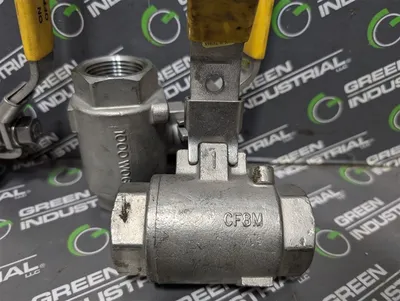 Lot of 5 Virginia CF8M Stainless Steel 1" Ball Valves 1000 WOG Used