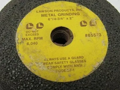 LAWSON PRODUCTS 85573 6"/ 4-3/4" X2 Cup Shaped Grinding Wheel Aluminum Oxide