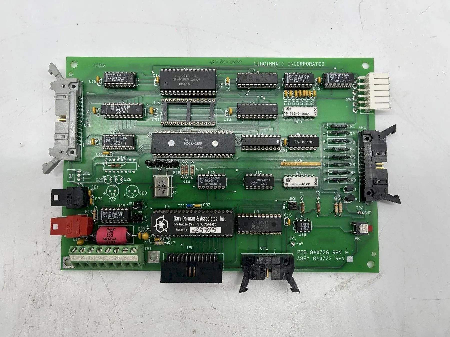 PCB 840776 REV B CINCINNATI INCORPORATED ASSY 840777 STOCK #15802