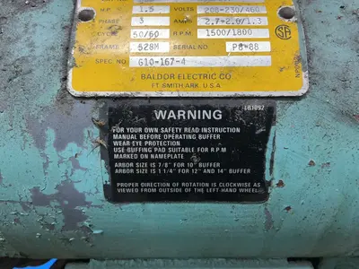Used BALDOR M00 M88/197 Pedestal Type Grinders (Double End) Ohio US | HGR 24 #1580169